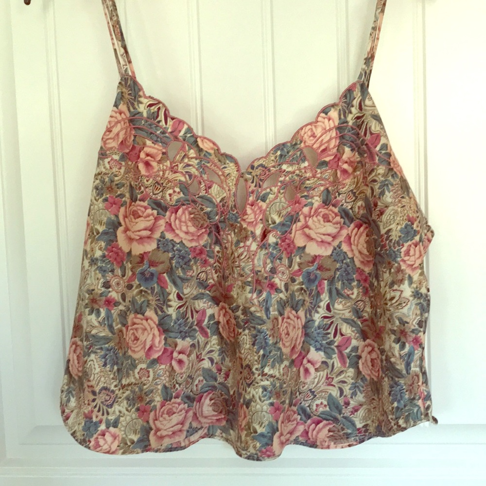 Vintage floral tank top